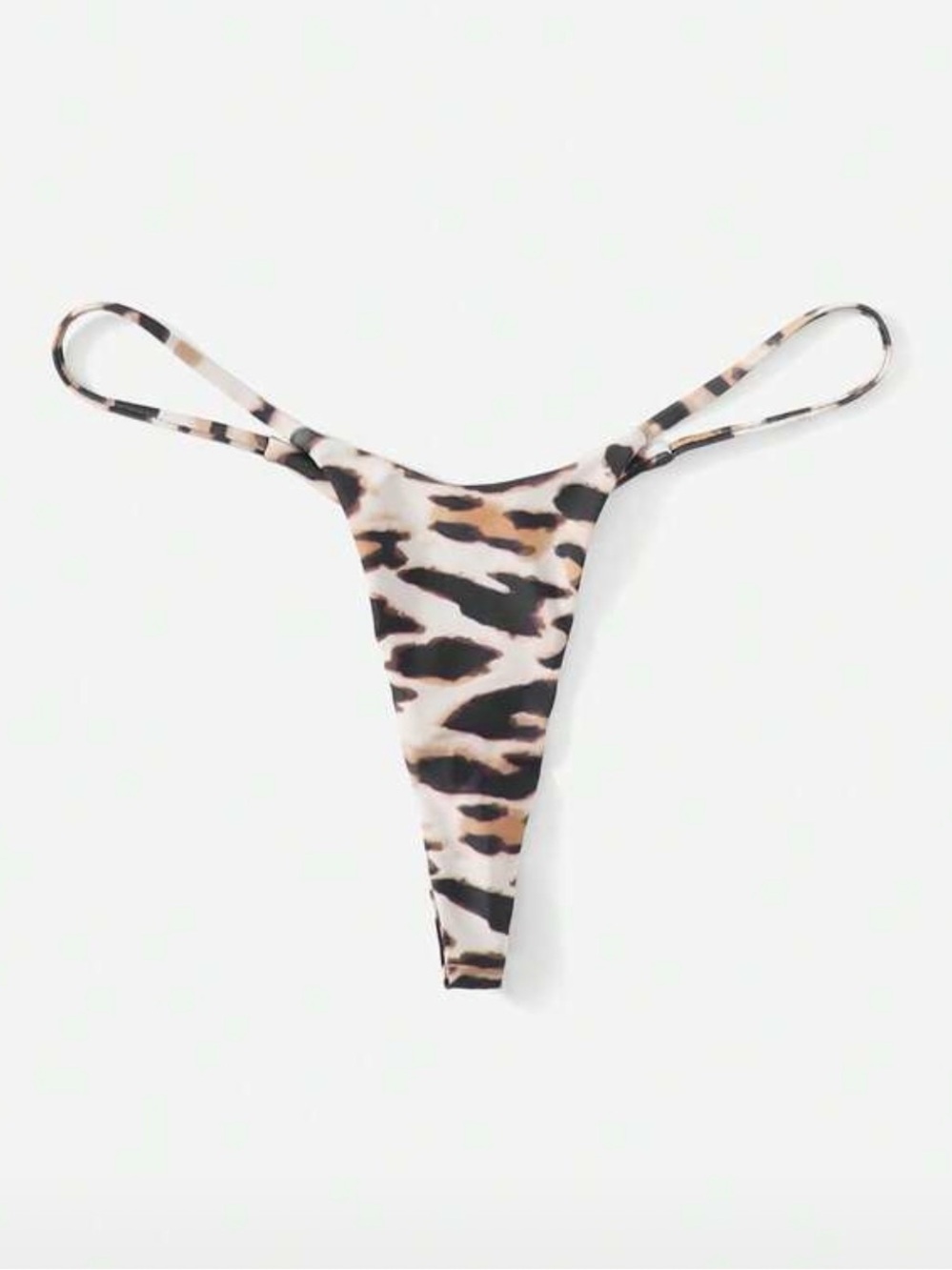 Shein Swim SXY Animal Pattern V-String Bikini Bottom Size S
